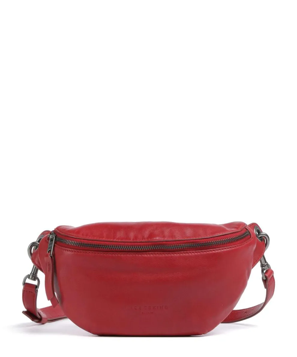 Tavia Sheep Natural M Fanny pack sheepskin leather dark red