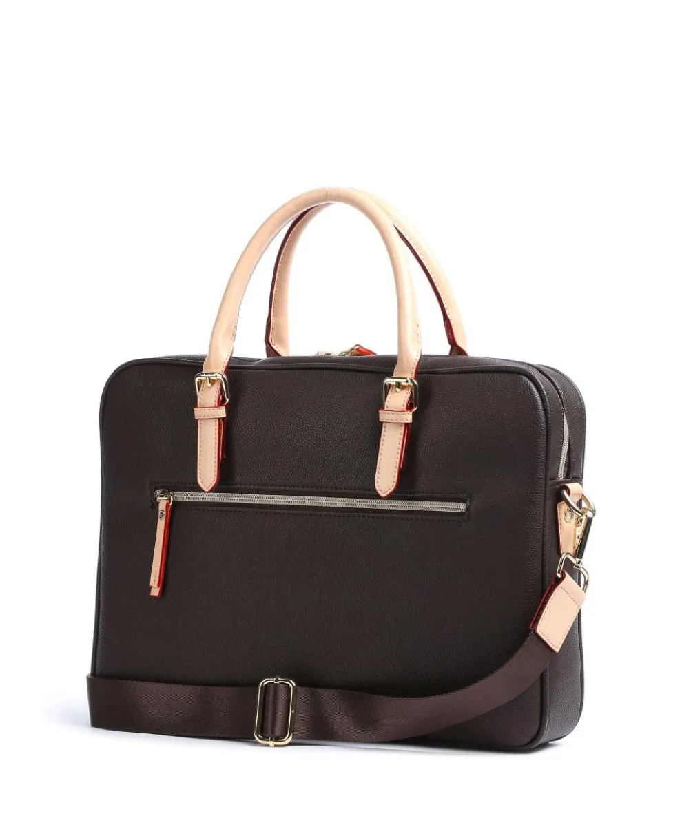 Ella Briefcase 15″ imitation leather dark brown