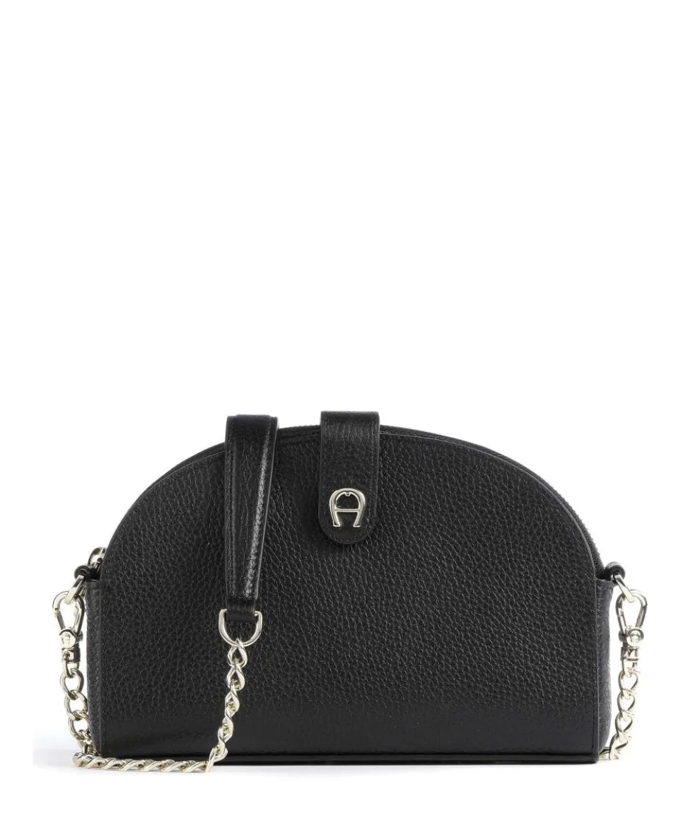 Fashion Phone bag grained cow leather black