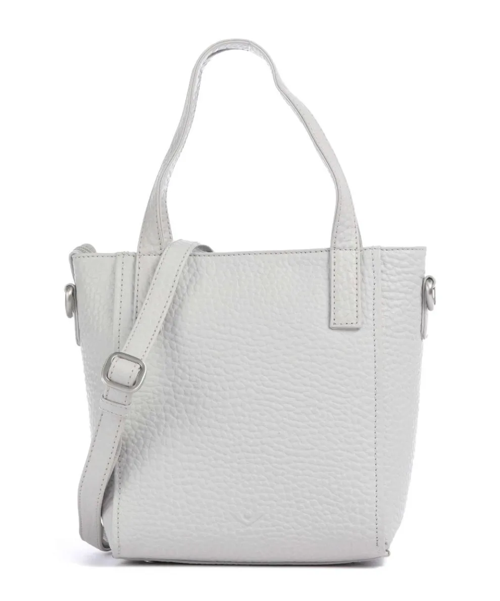 Hirsch Handbag grained leather light grey
