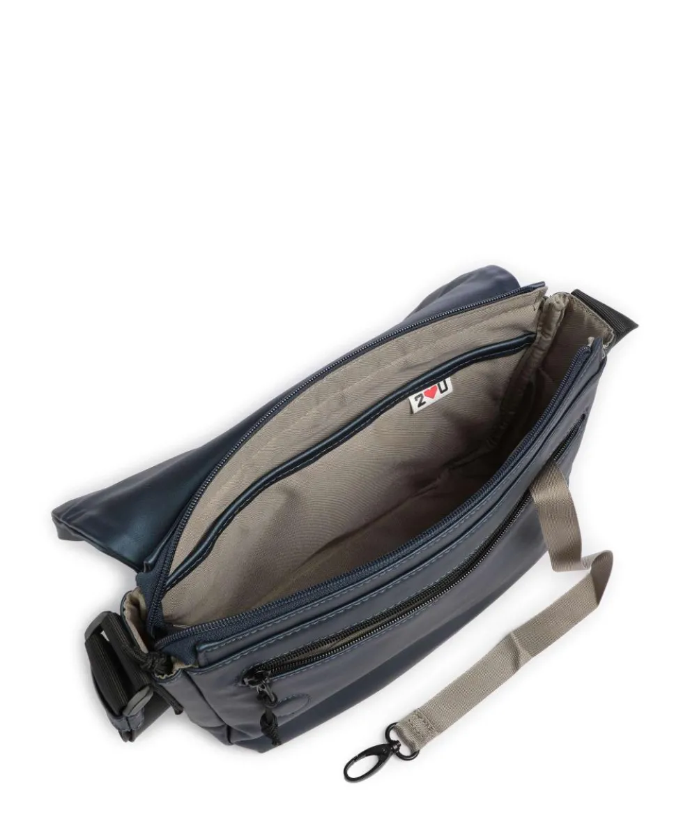 Cargo Messenger bag imitation leather dark blue