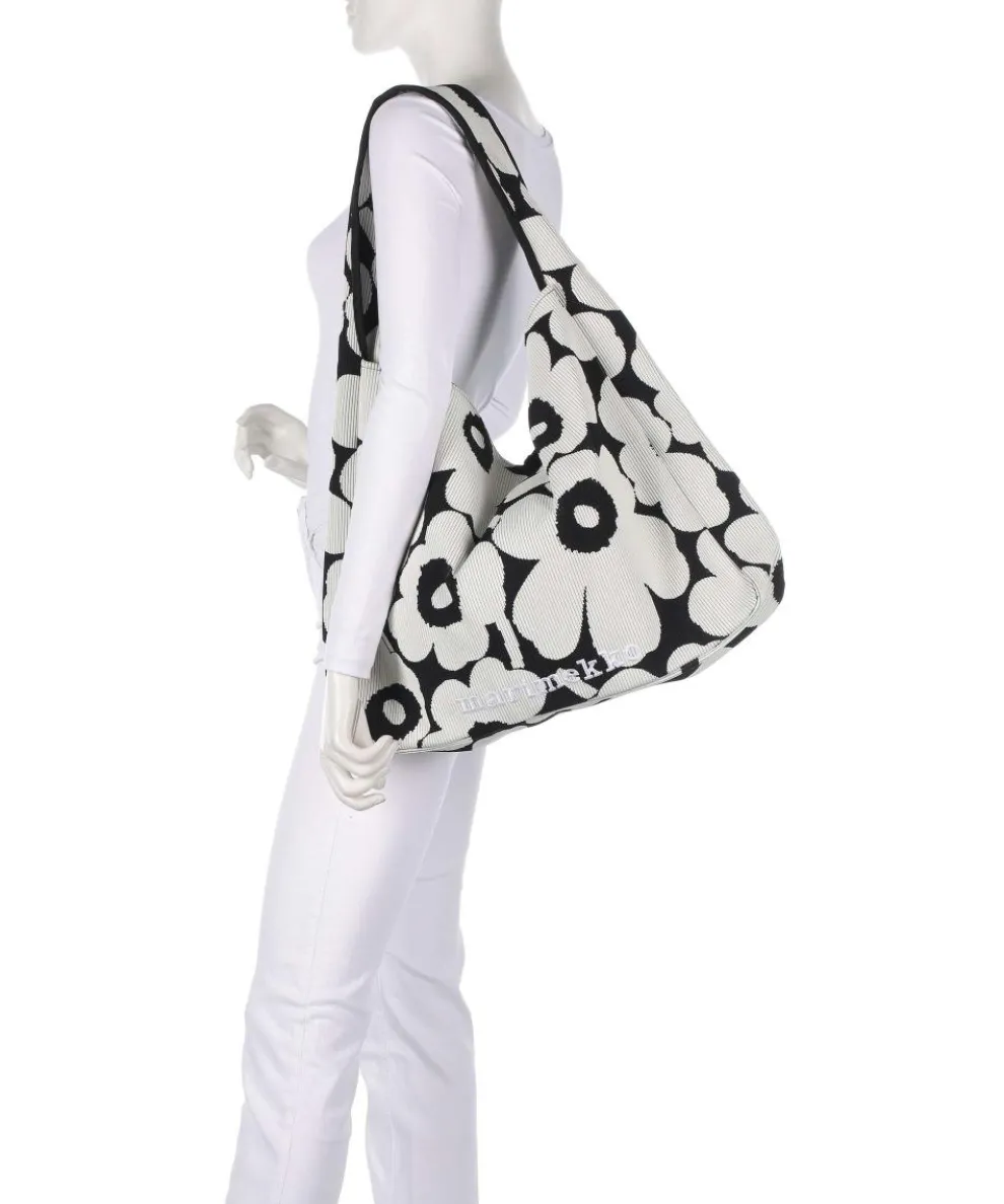 Unikko Knitted Hobo bag cotton black/white