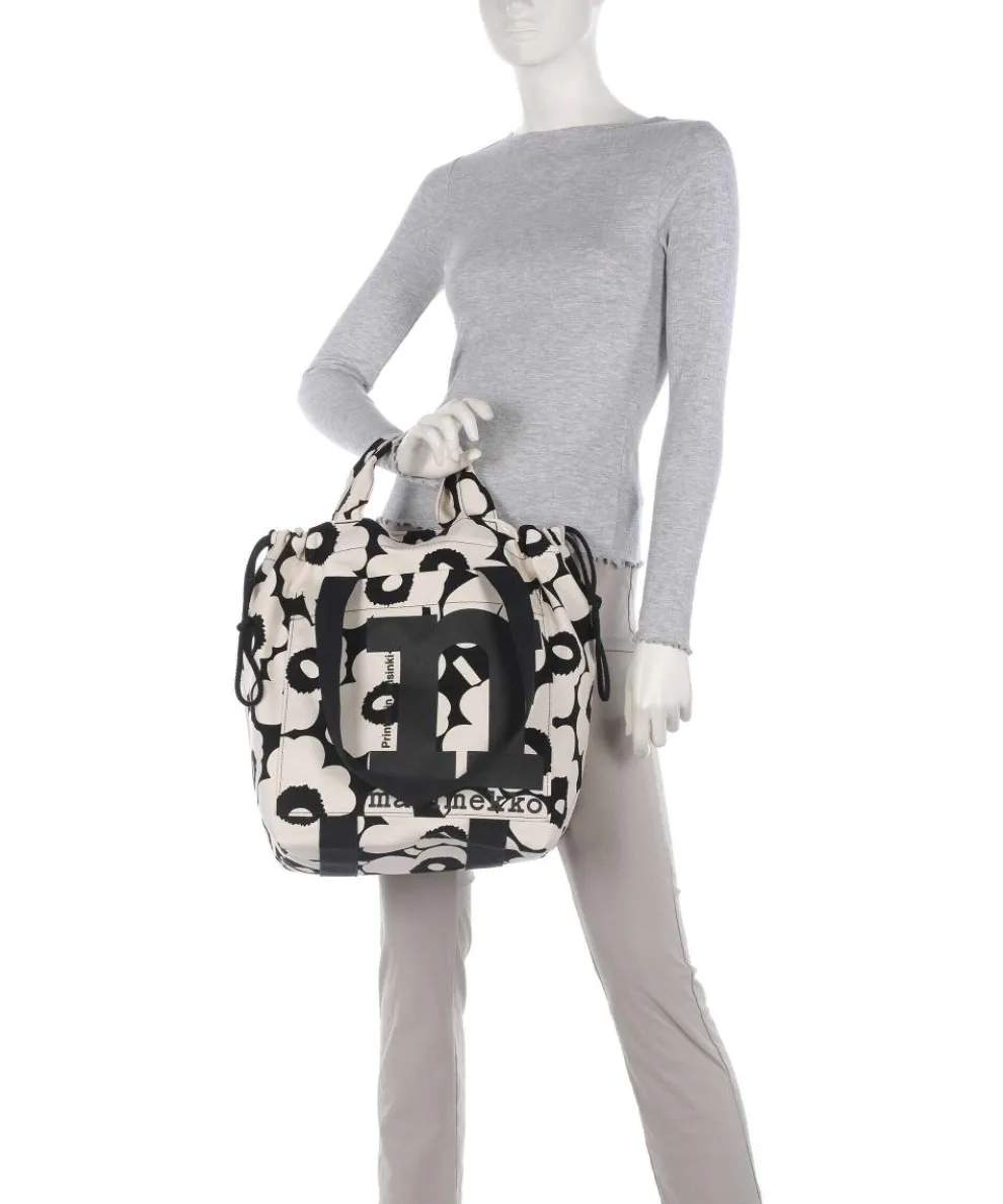 Unikko Mono City Tote bag canvas nature/black