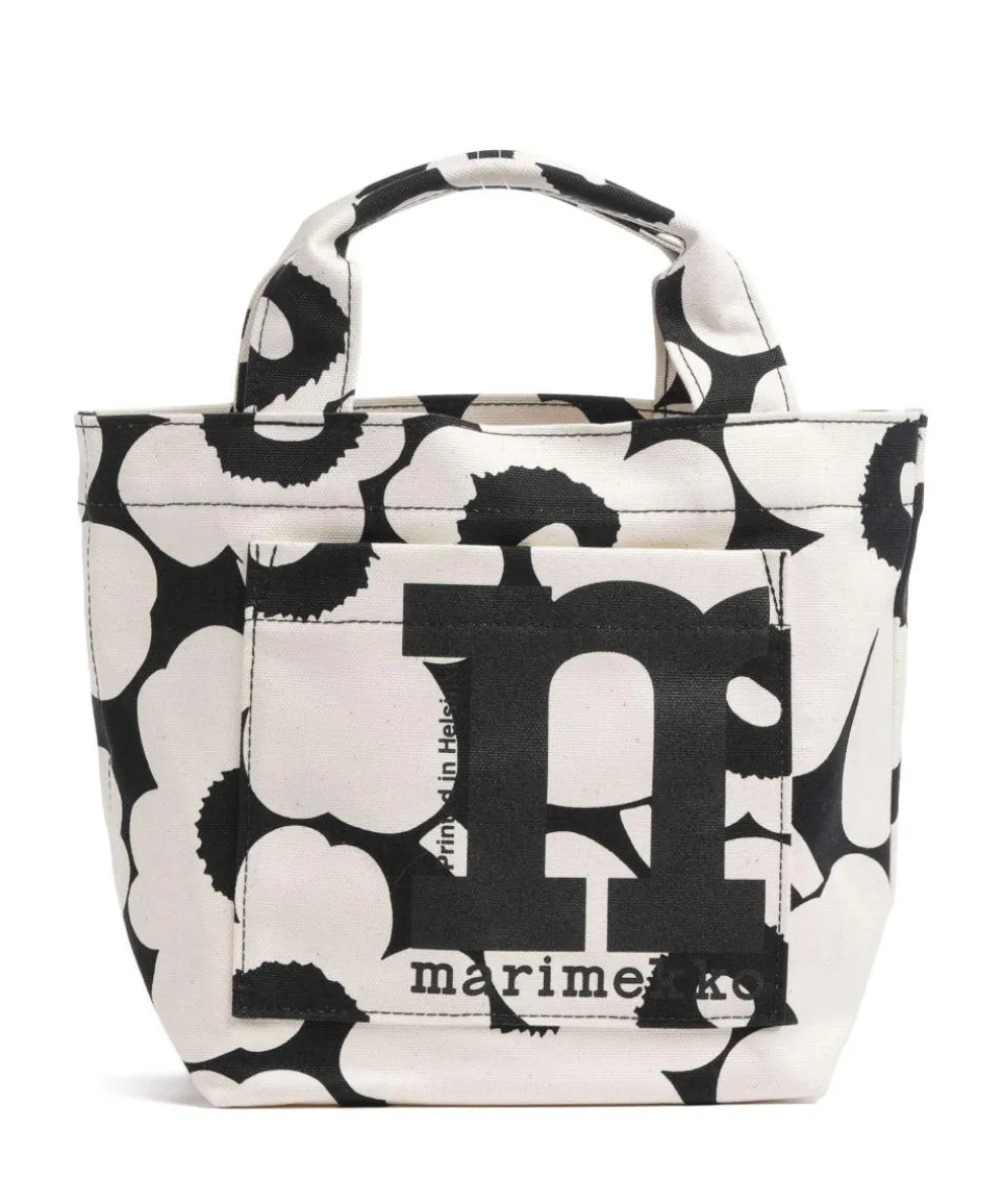 Unikko Mono Mini Handbag canvas nature/black