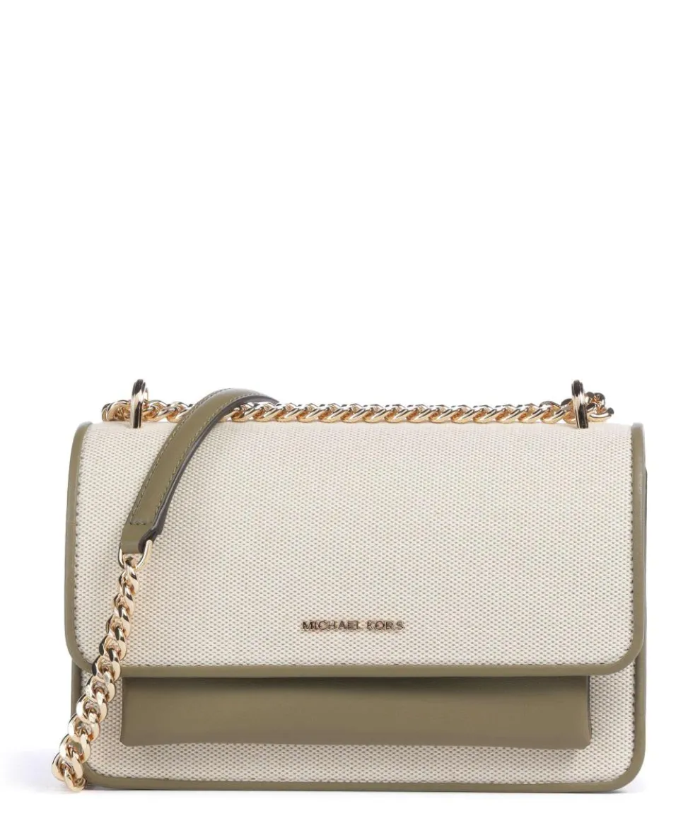 Claire Shoulder bag canvas beige/green