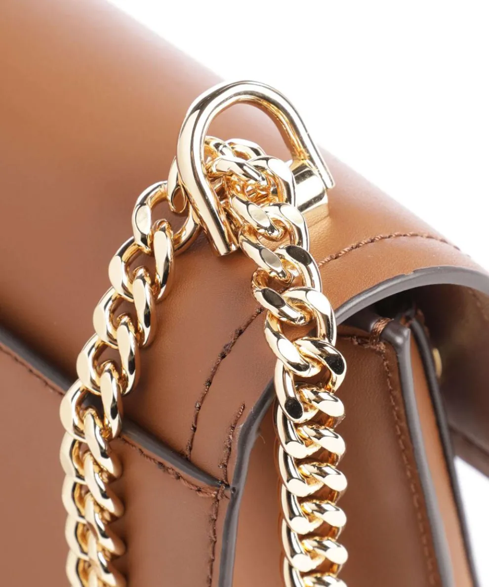 Heather Shoulder bag fine grain cow leather brown