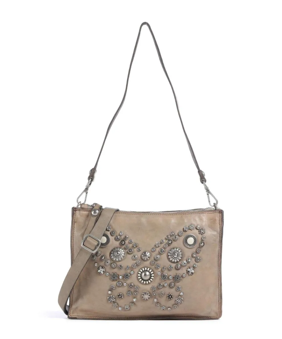 Shoulder bag cow leather beige