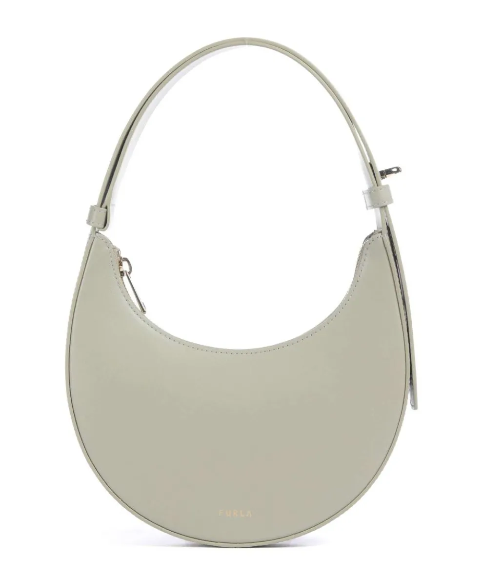 Delizia Mini Shoulder bag fine grain leather greygreen