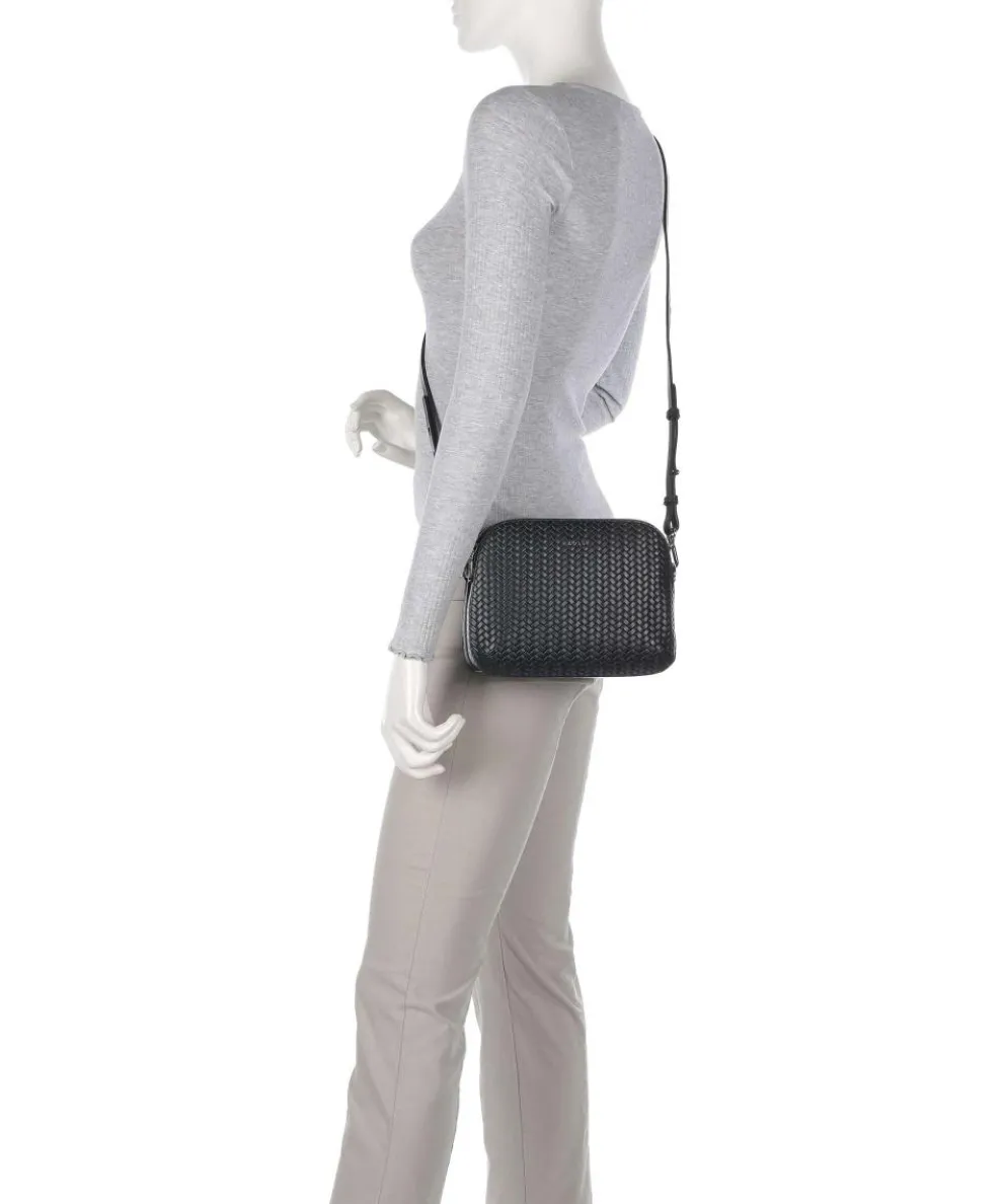 Dukes Place Crossbody bag embossed cow leather, fine grain cow leather black