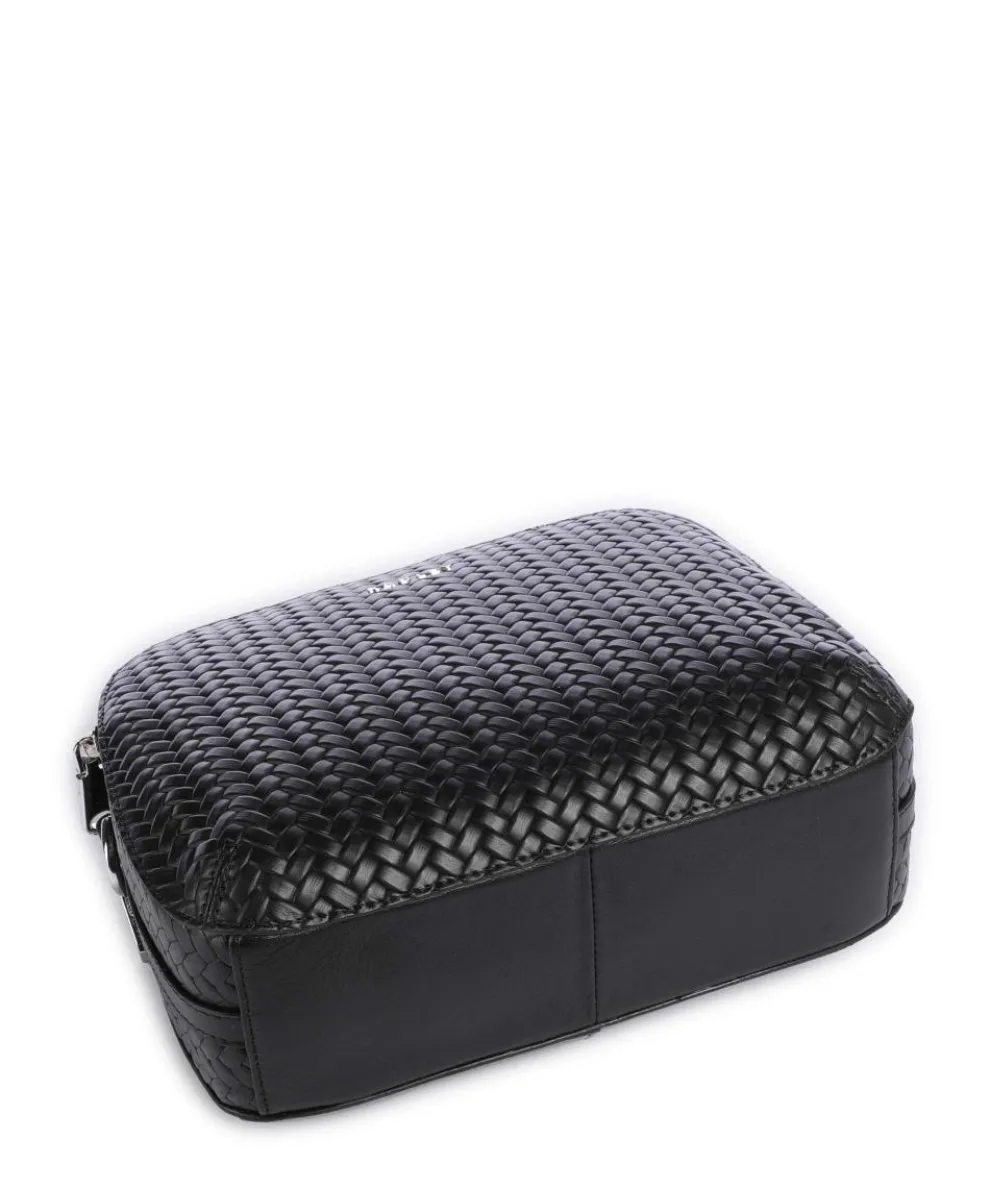 Dukes Place Crossbody bag embossed cow leather, fine grain cow leather black