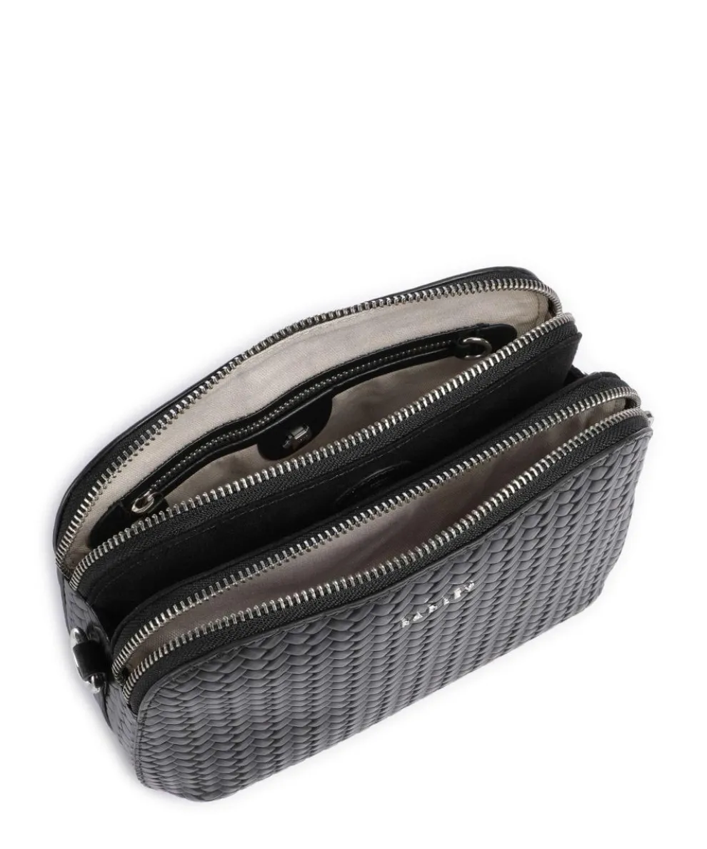 Dukes Place Crossbody bag embossed cow leather, fine grain cow leather black