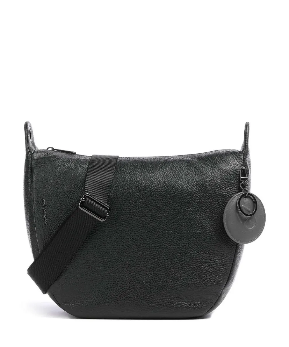 Mellow Leather Crossbody bag grained calfskin black