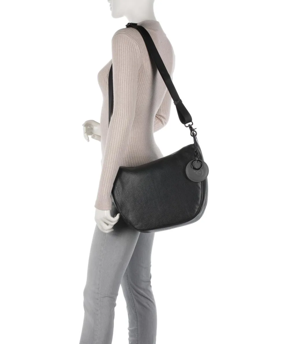 Mellow Leather Crossbody bag grained calfskin black