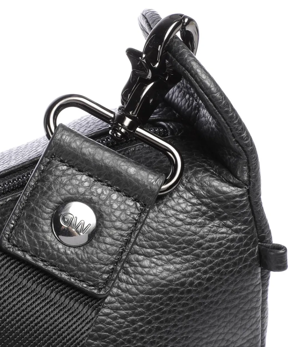 Mellow Leather Crossbody bag grained calfskin black