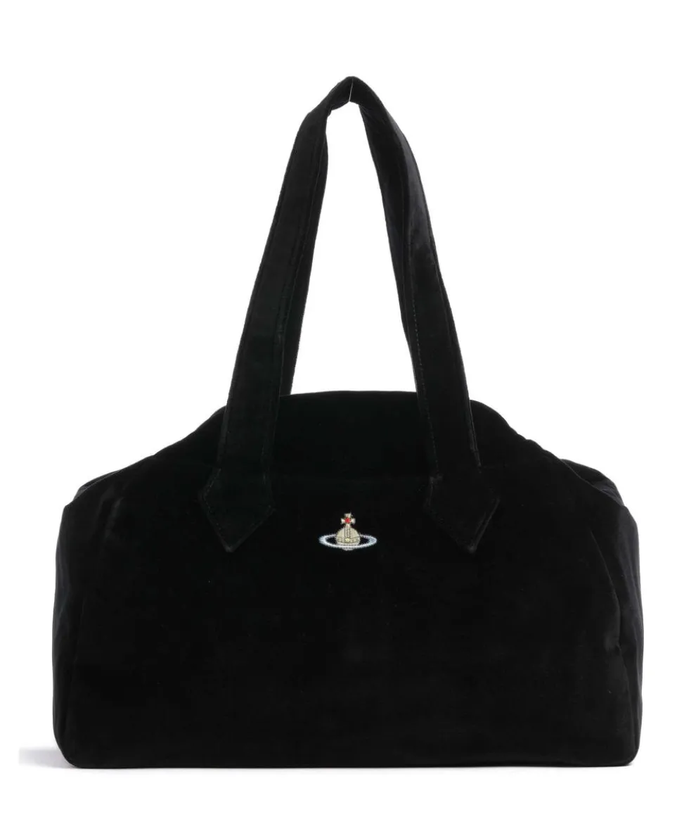 Archive Velvet Large Tote bag velvet fabric black