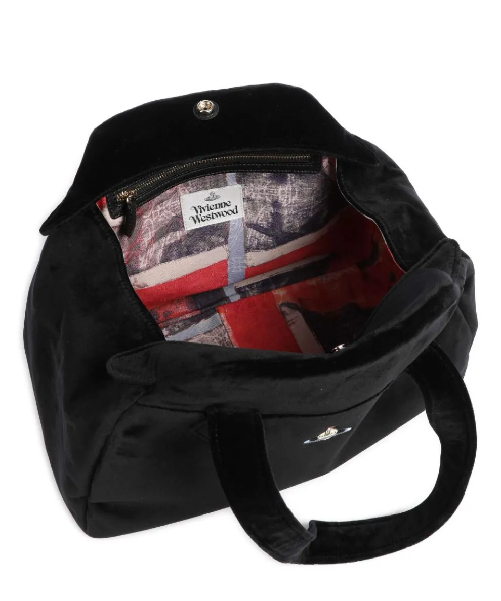 Archive Velvet Large Tote bag velvet fabric black