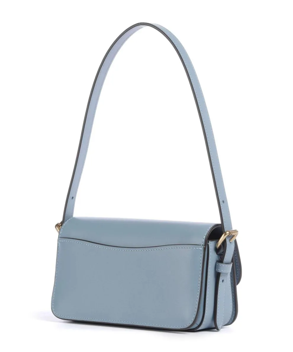Zoe Shoulder bag fine grain cow leather blue-grey