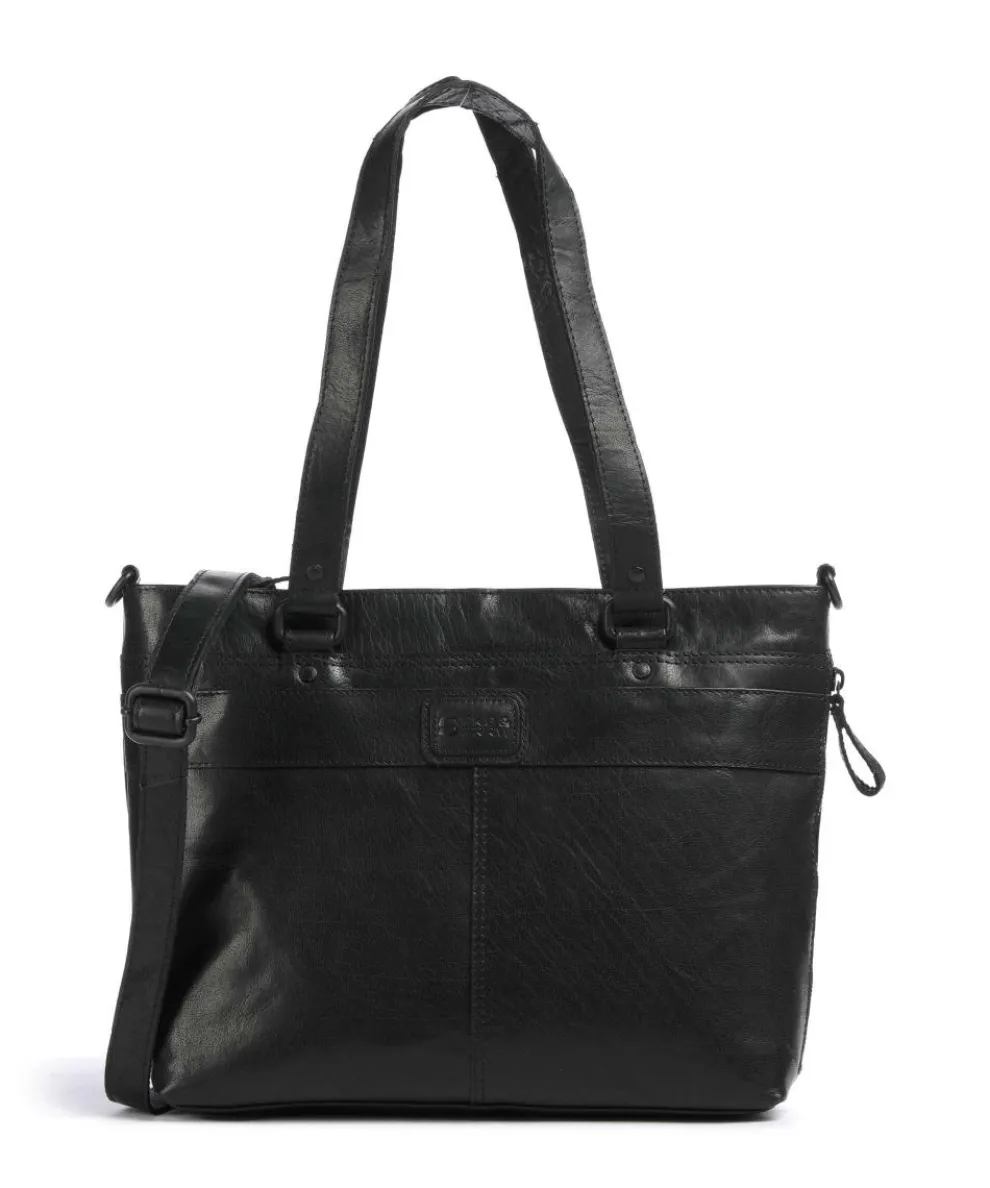 Bronco Lavendar Tote bag 13″ fine grain leather black