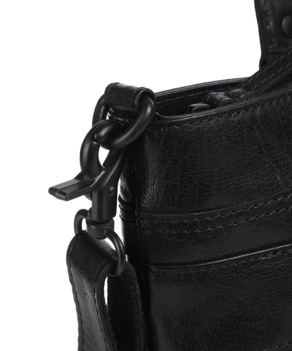 Bronco Lavendar Tote bag 13″ fine grain leather black