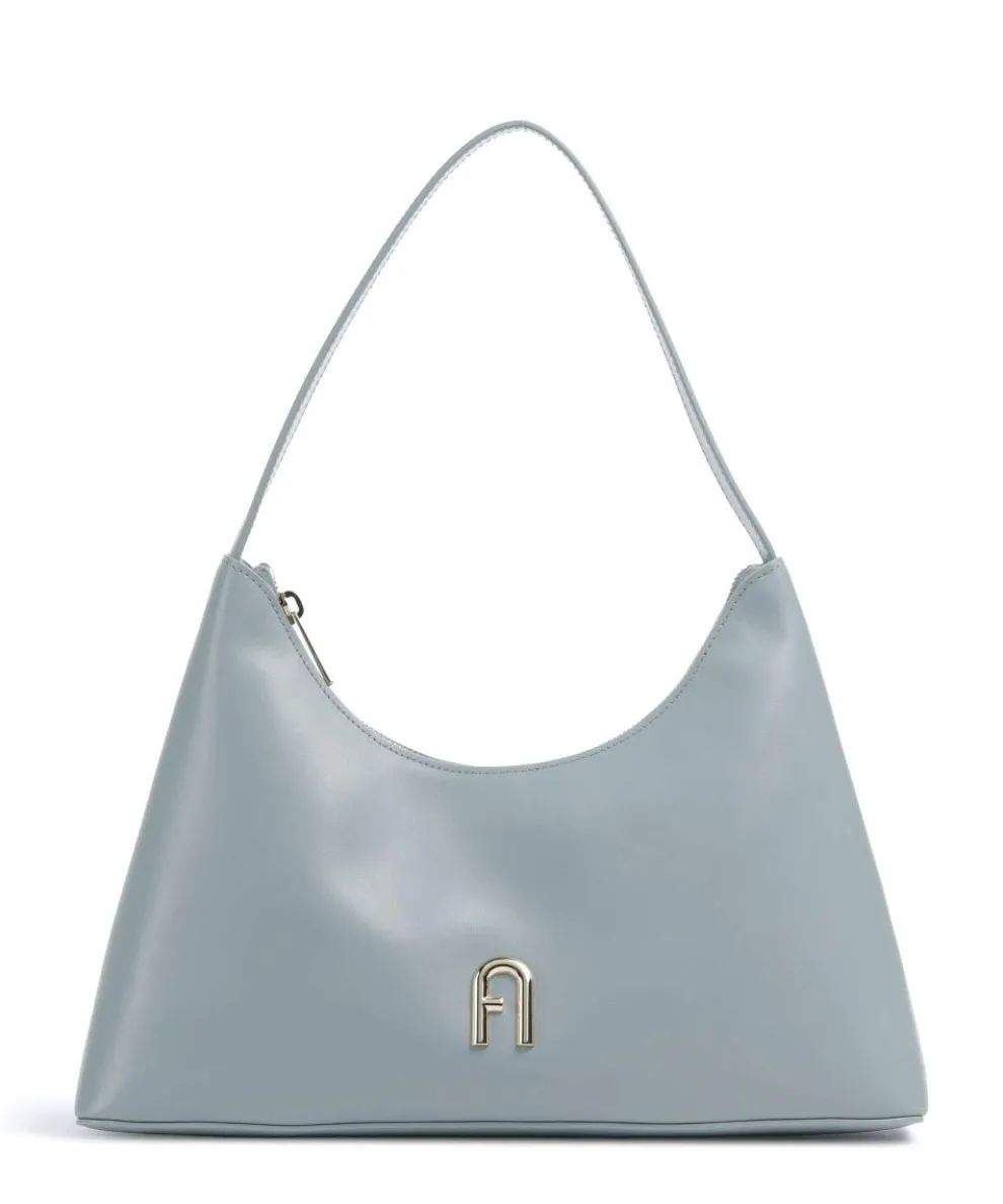 Diamante S Shoulder bag leather blue-grey