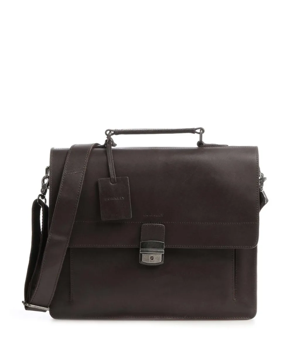 Vintage Scott Briefcase fine grain leather dark brown