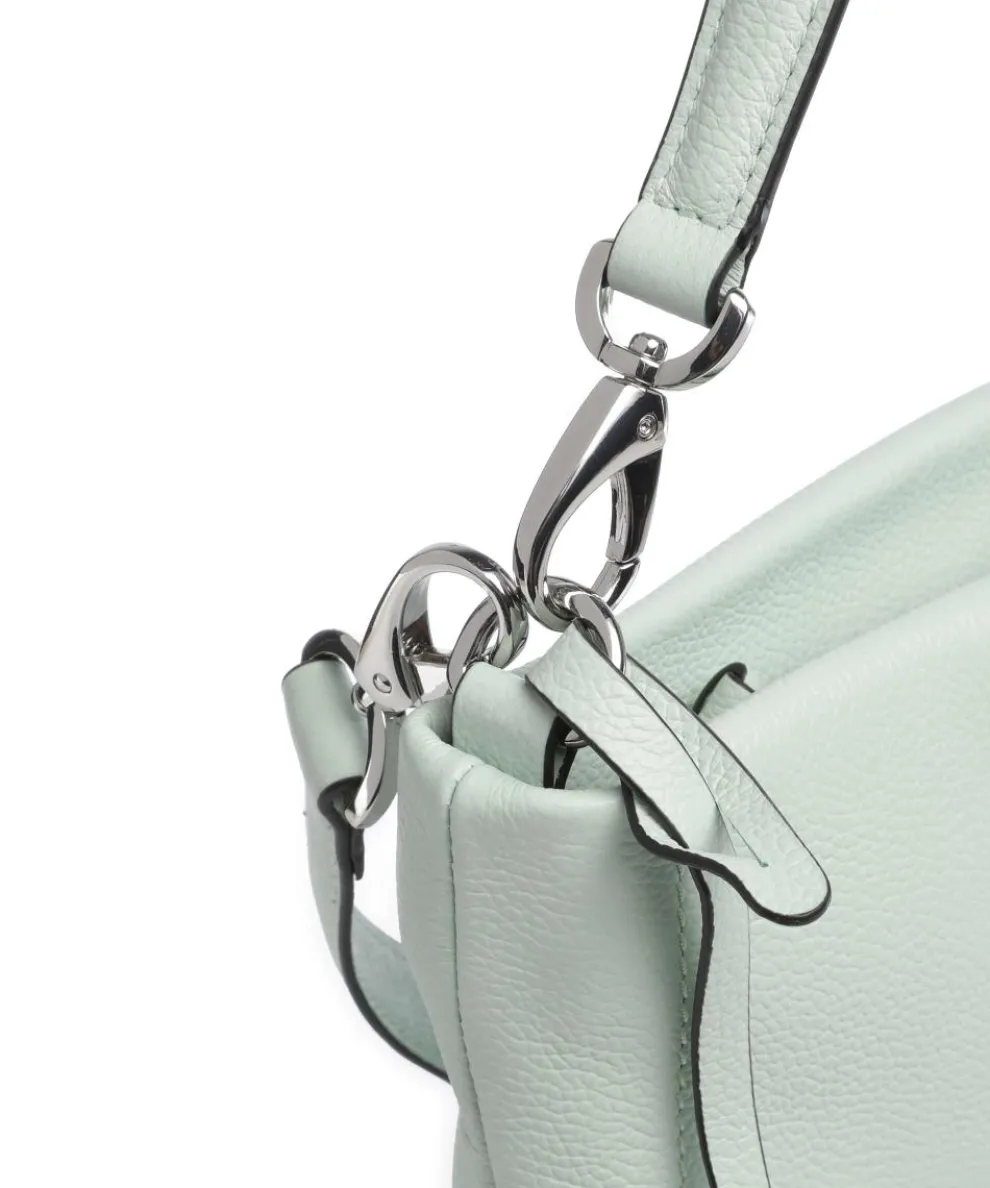 Zoom Hobo bag grained cow leather mint green
