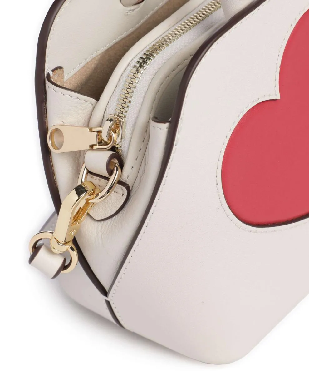 Valentines Crossbody bag fine grain cow leather ivory