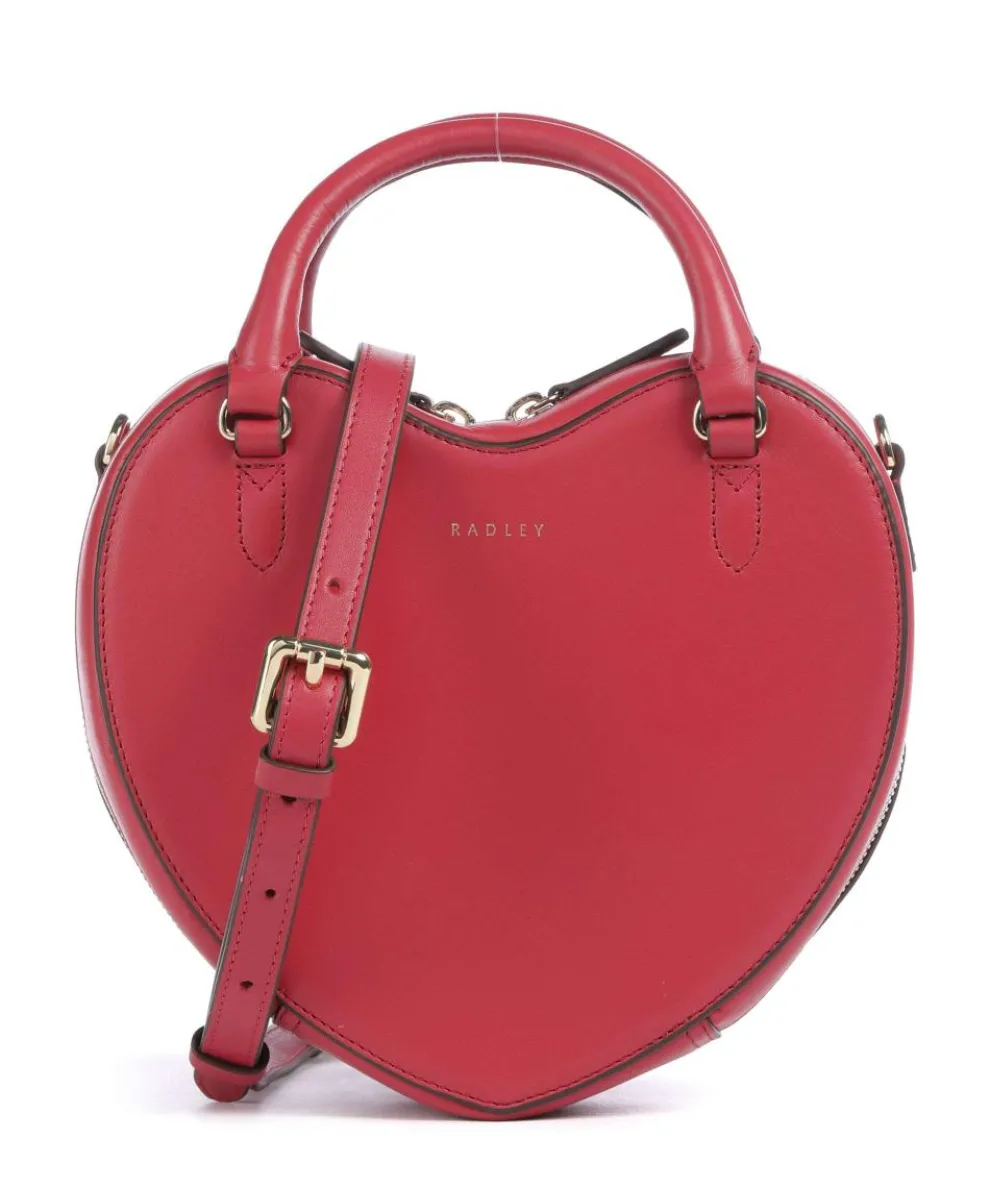 Valentines Crossbody bag fine grain cow leather red