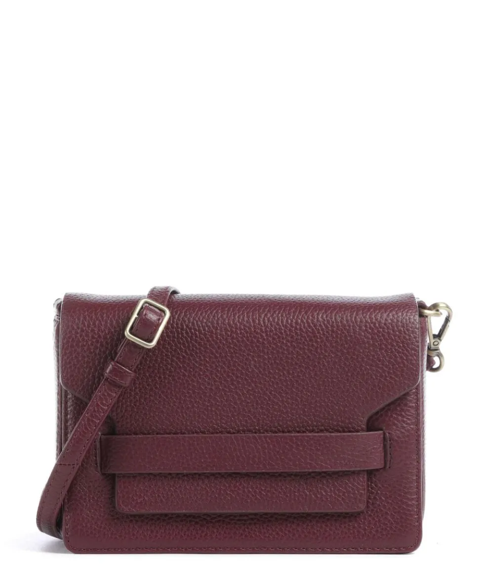 Vanya Crossbody bag grained cow leather bordeaux red