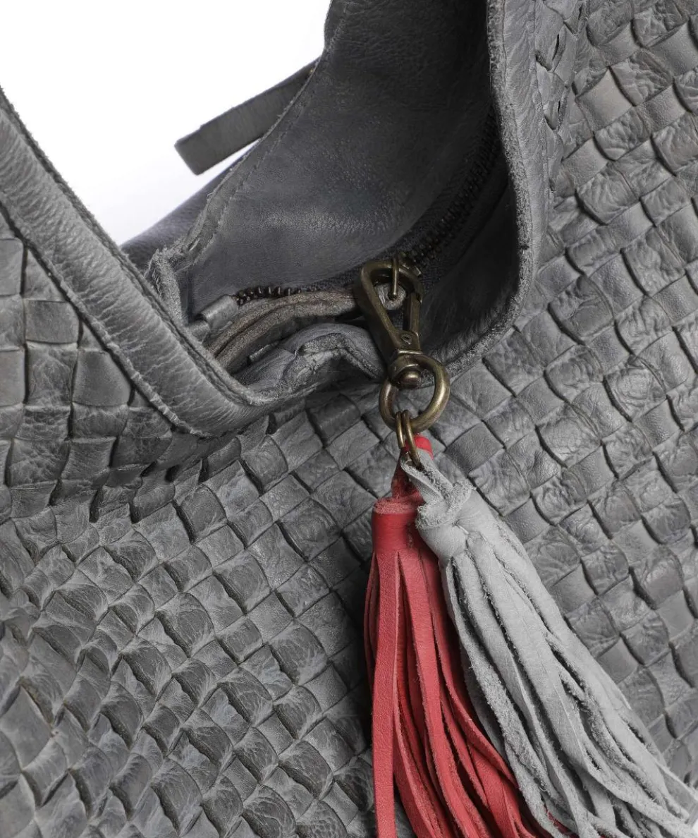 Venusweg 2 Shoulder bag grained cow leather grey