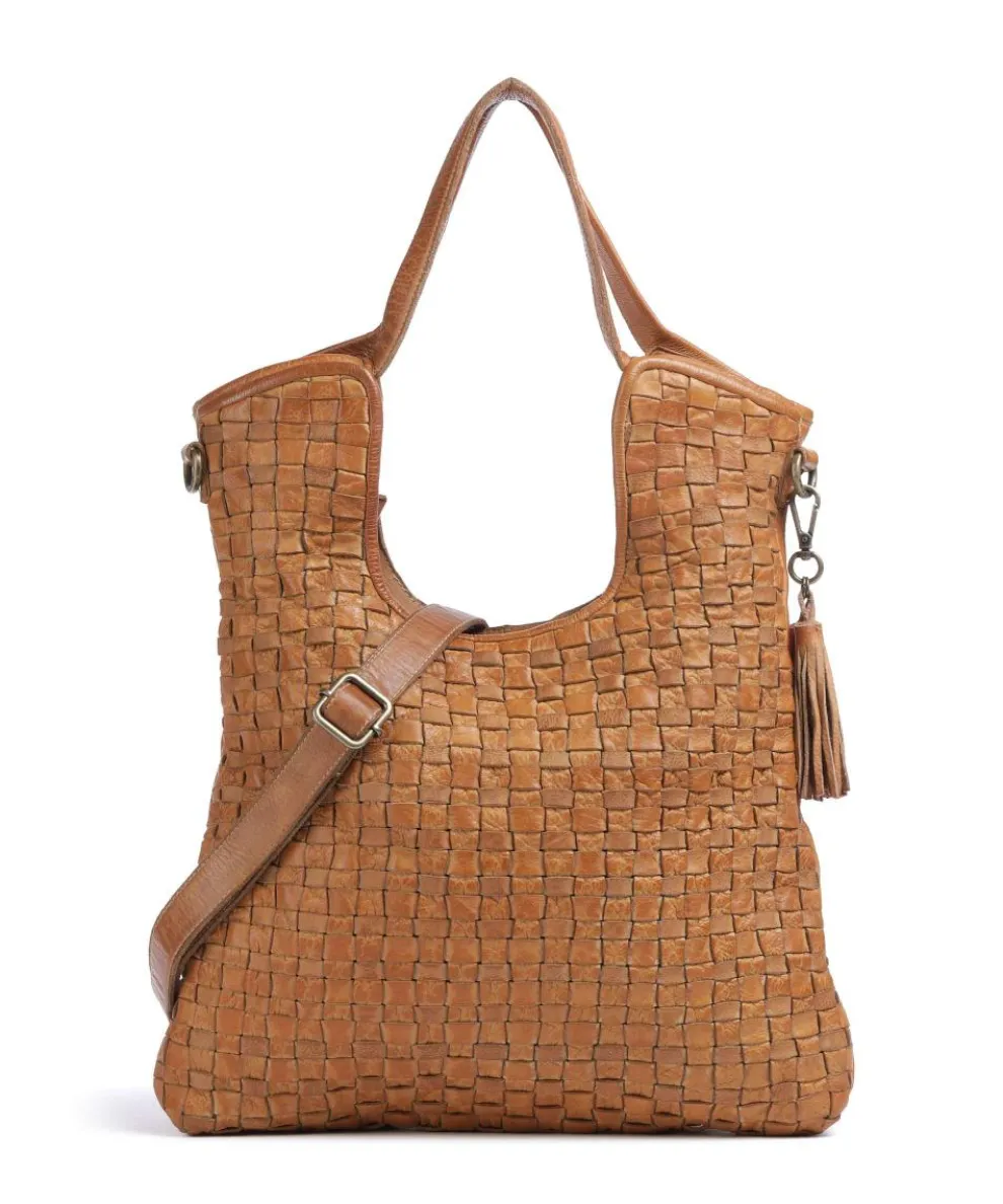 Venusweg 3 Tote bag grained leather brown