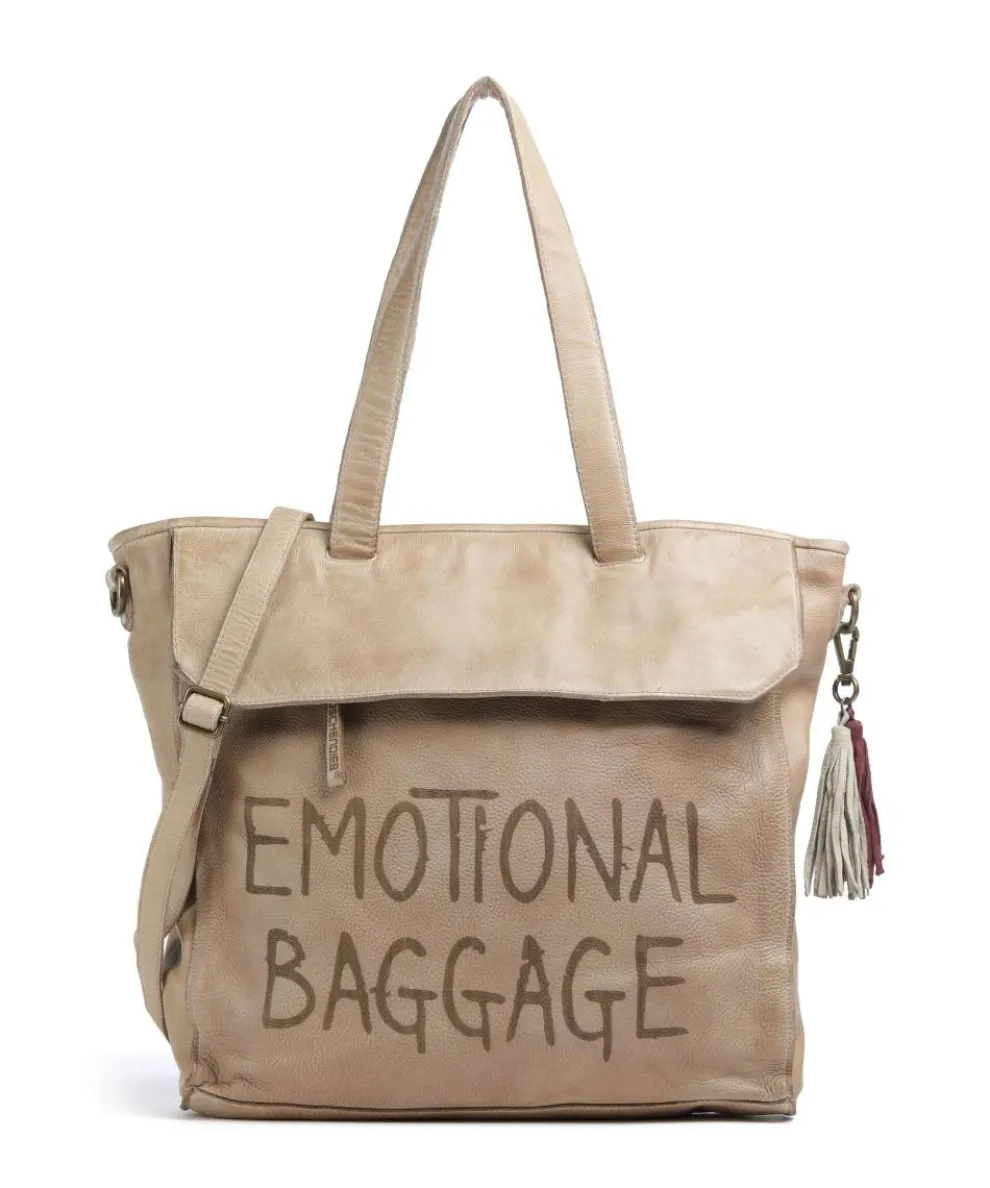 Seelengasse 2 Tote bag grained cow leather beige