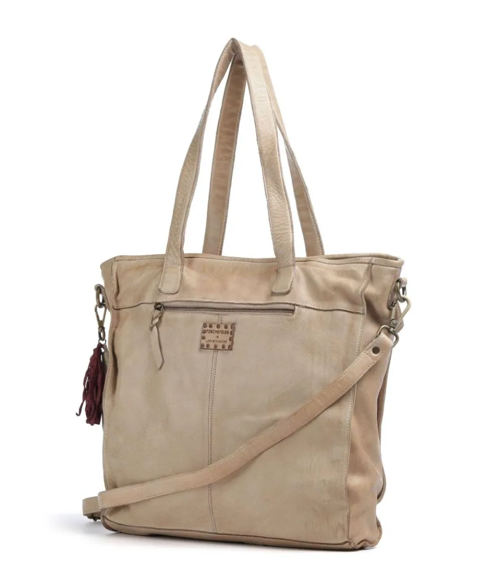 Seelengasse 2 Tote bag grained cow leather beige