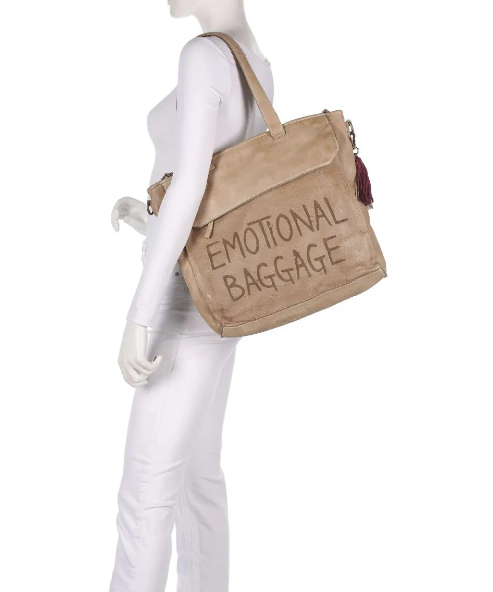 Seelengasse 2 Tote bag grained cow leather beige