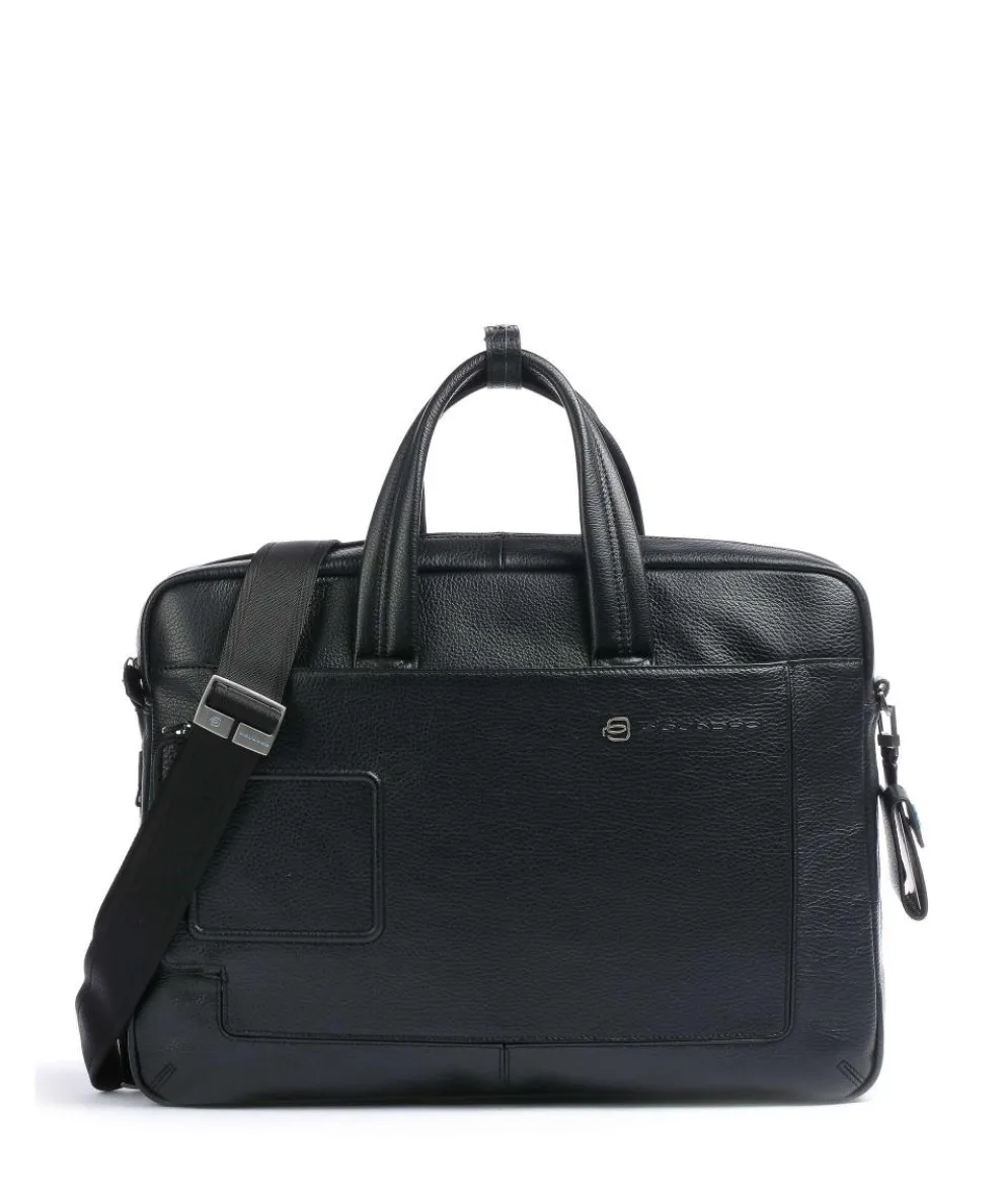 VIBE Briefcase 15″ grained cow leather black