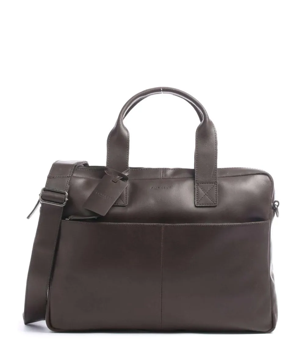 Vintage Jesse Briefcase 15″ leather dark brown