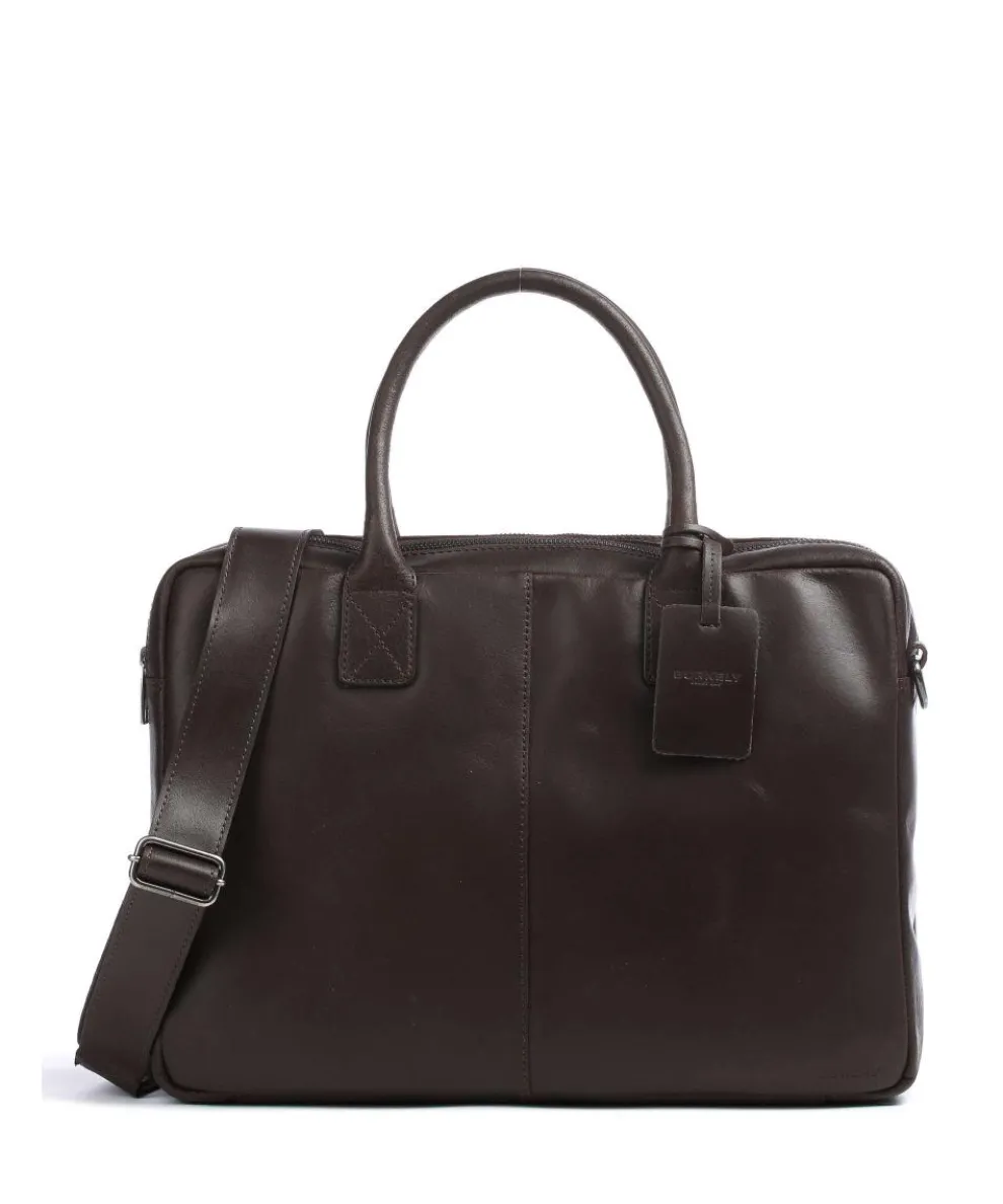 Vintage Taylor Worker Briefcase grained leather dark brown