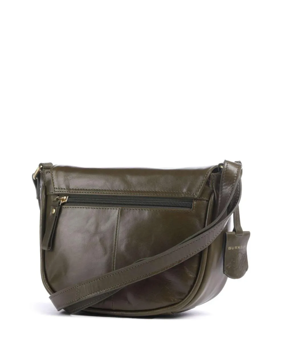 Vintage Veda Crossbody bag fine grain leather olive-green