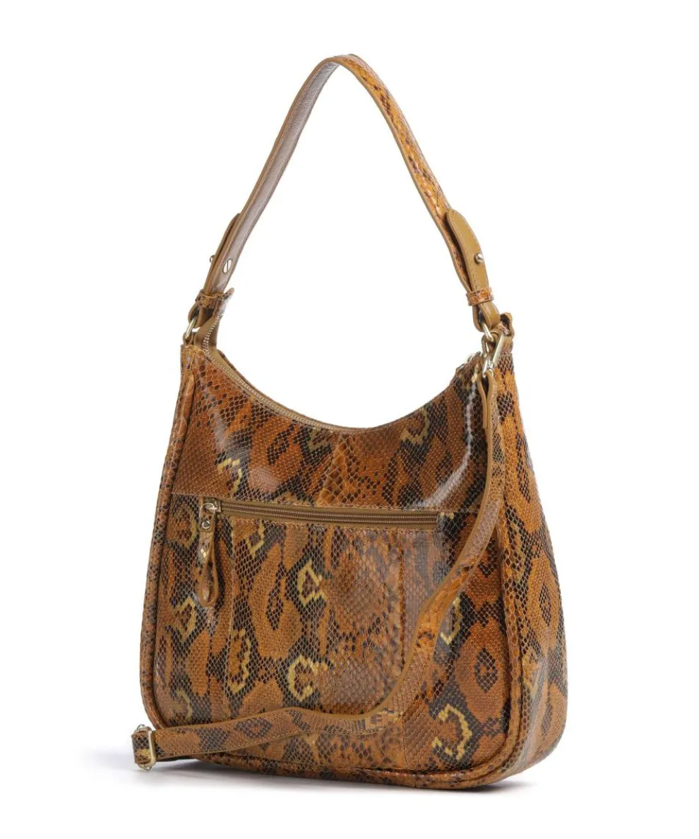 Vintage Veda Hobo bag fine grain leather light brown