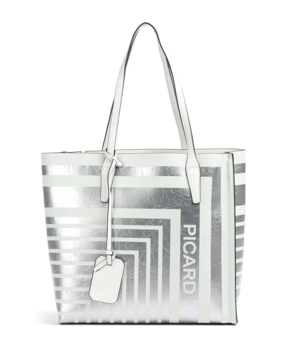 Brasilia Tote bag imitation leather silver