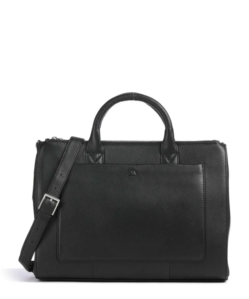 Viviane Briefcase grained cow leather black