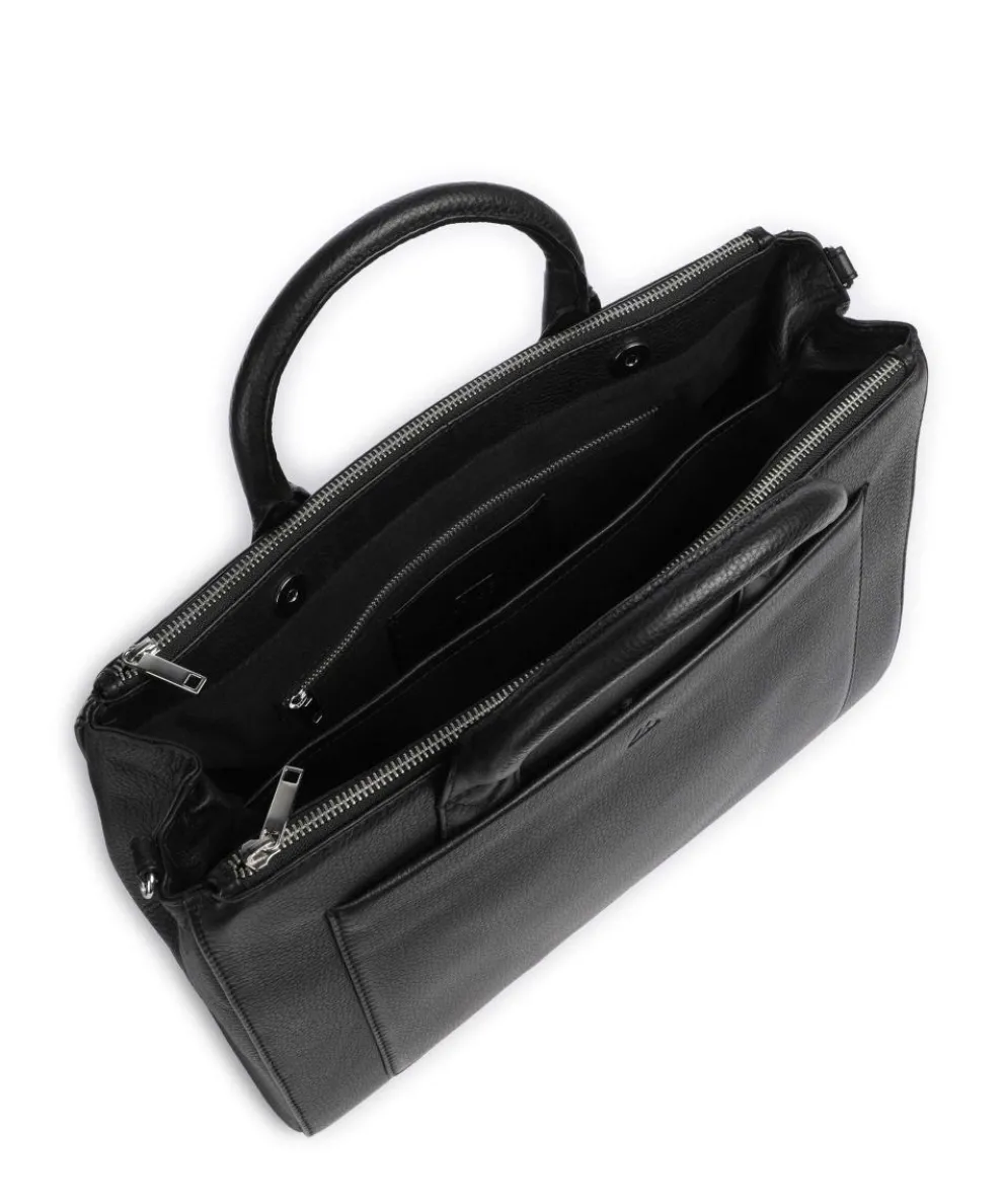 Viviane Briefcase grained cow leather black