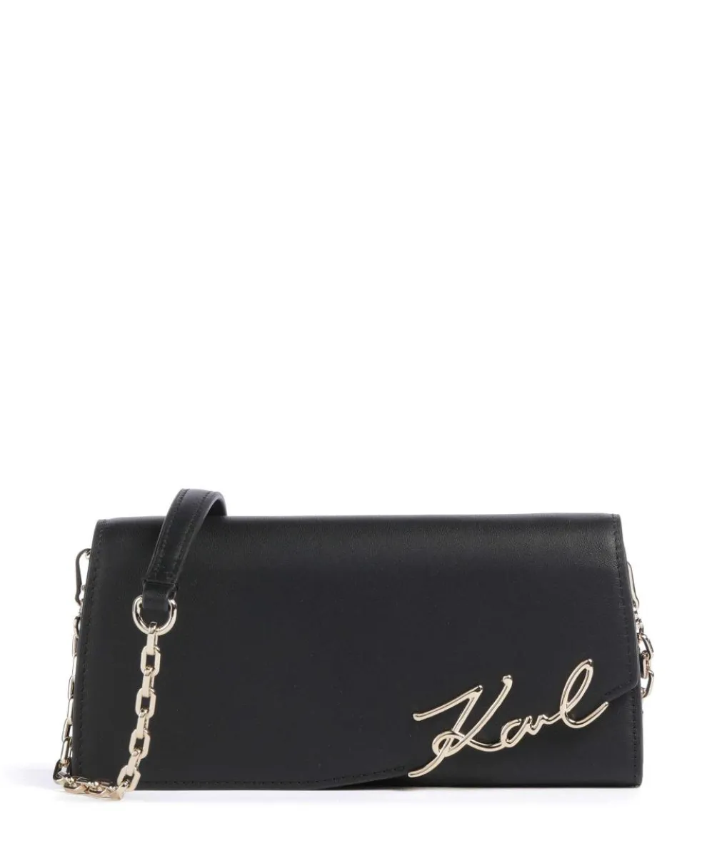 K/Signature Wallet fine grain cow leather black