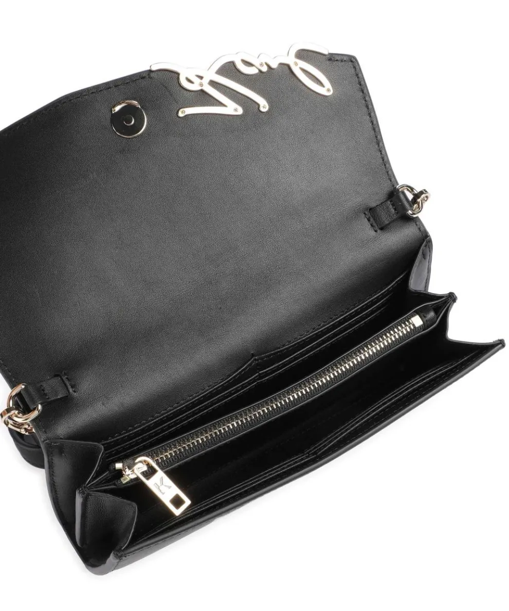 K/Signature Wallet fine grain cow leather black