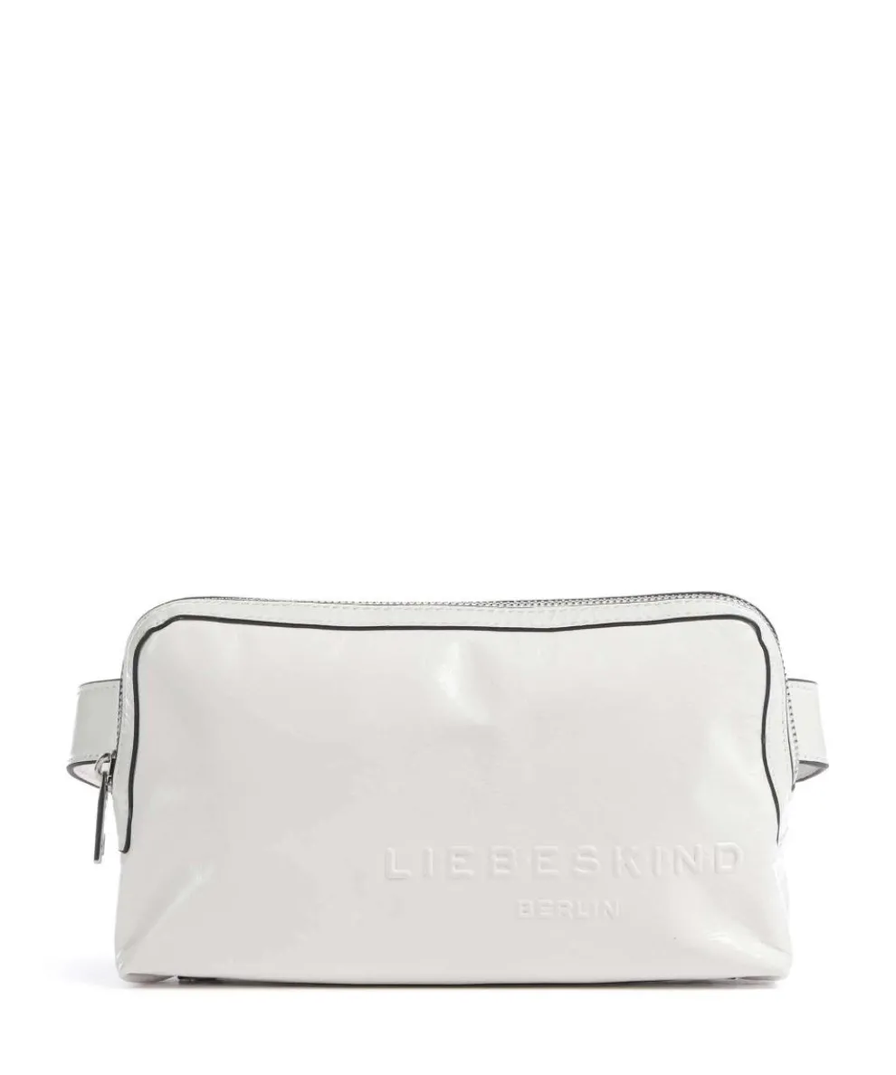 Elvira Paper Touch Crinkle Fanny pack fine grain leather white