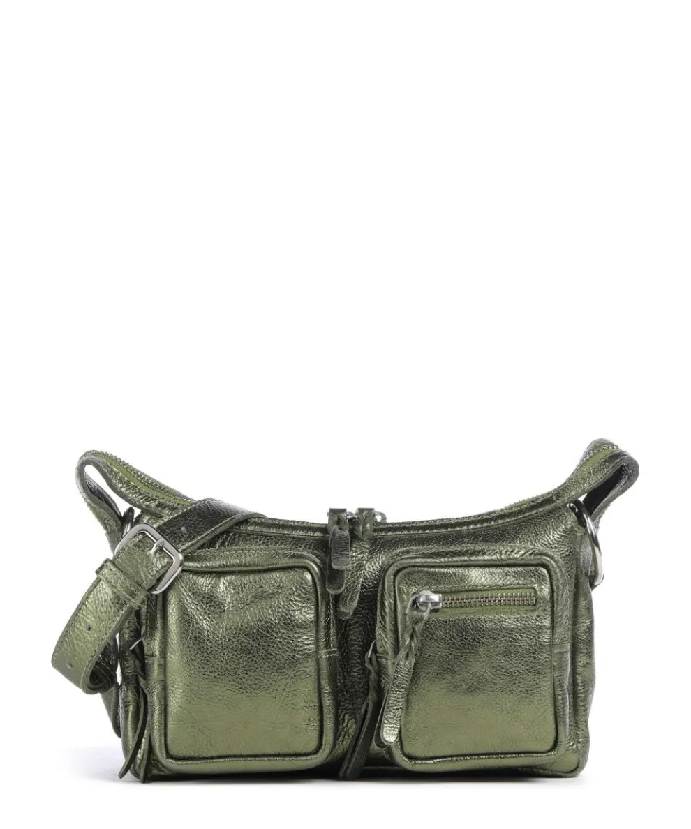 Salvatorgasse 4 Shoulder bag grained cow leather dark green