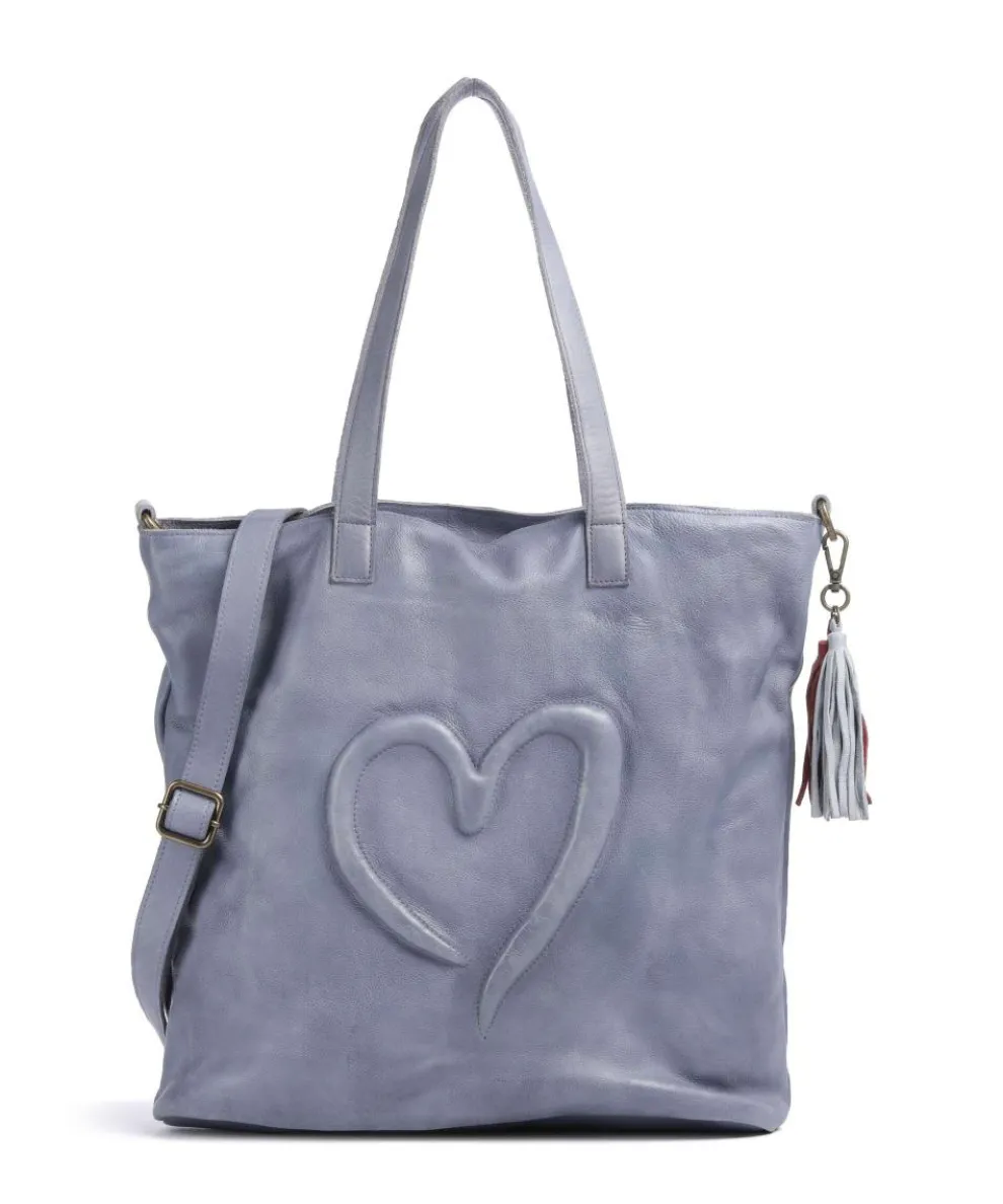 Herzweg 1 Tote bag grained leather lavender