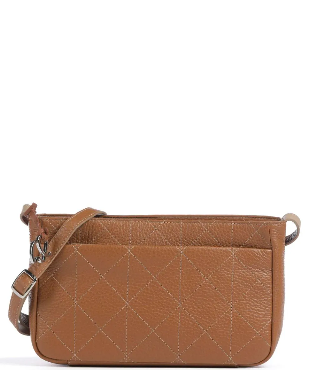 Pienza Crossbody bag grained leather cognac