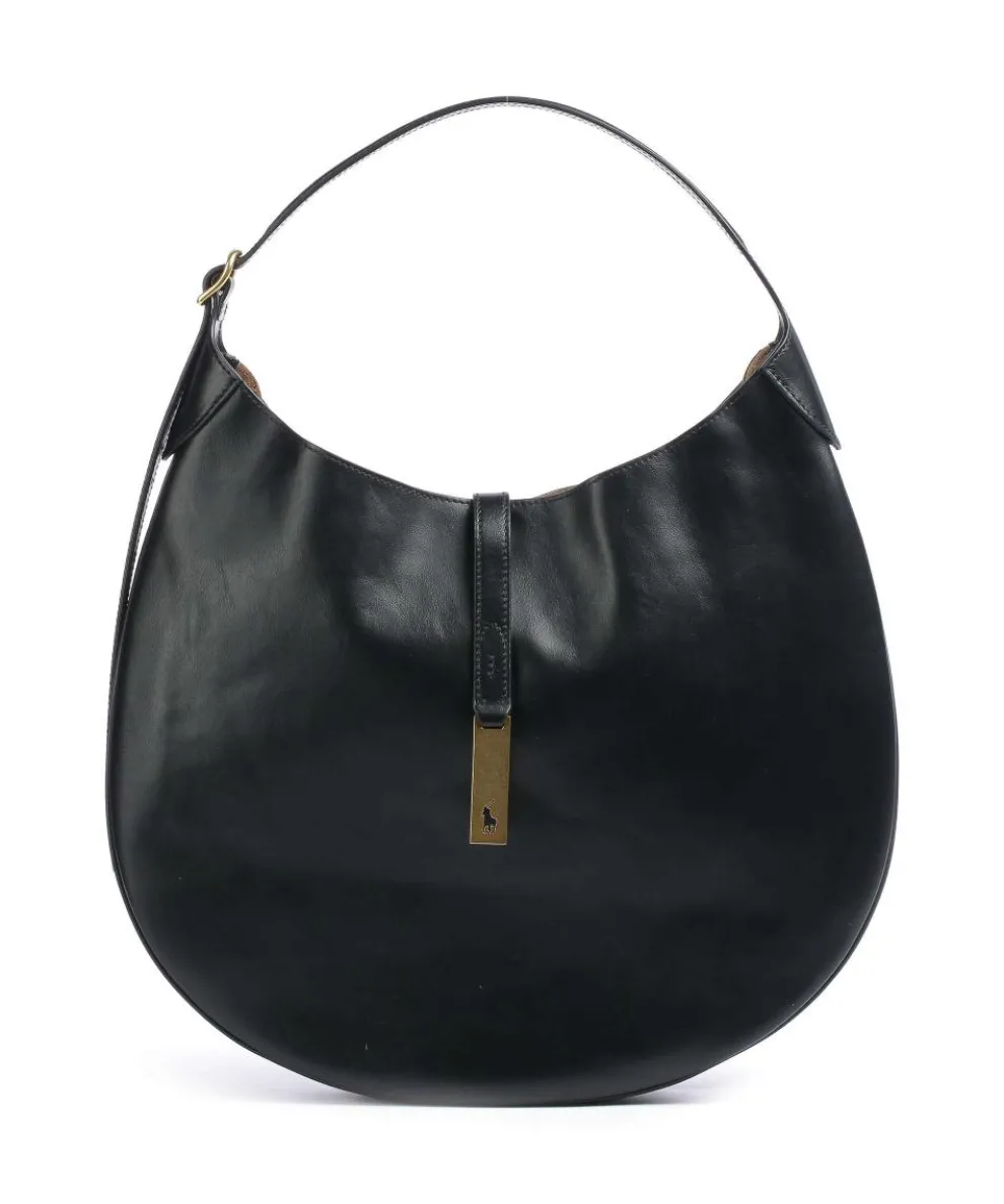 ID Collection Medium Hobo bag fine grain cow leather black