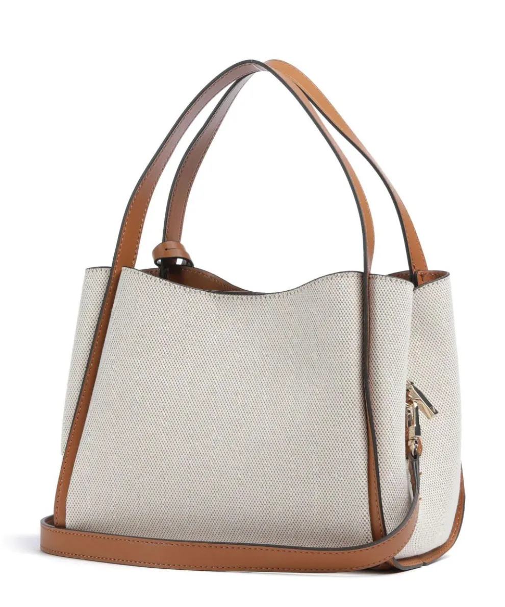 Nicolette Handbag fabric, polyurethane ivory/brown